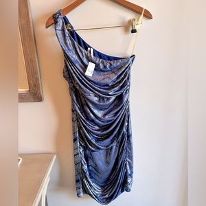 Maurice’s women’s Blue and metallic silver size large dress
